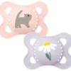 MAM Original Sut 0-6M Natural Rubber Pink (2 stk)