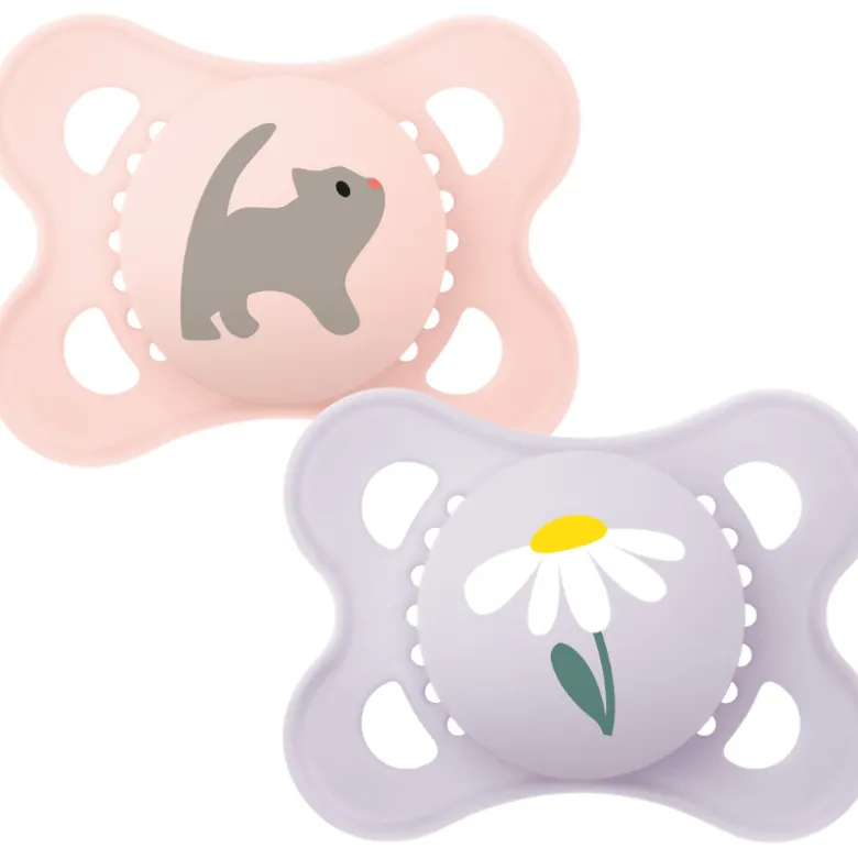 MAM Original Sut 0-6M Natural Rubber Pink (2 stk)