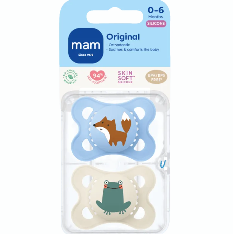 MAM Original Sut 0-6M Silk Blue (2 stk)