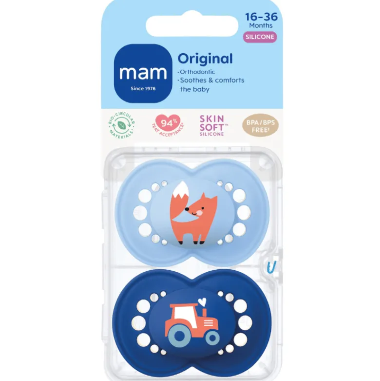 MAM Original Sut 16-36M Silk Blue (2 stk)