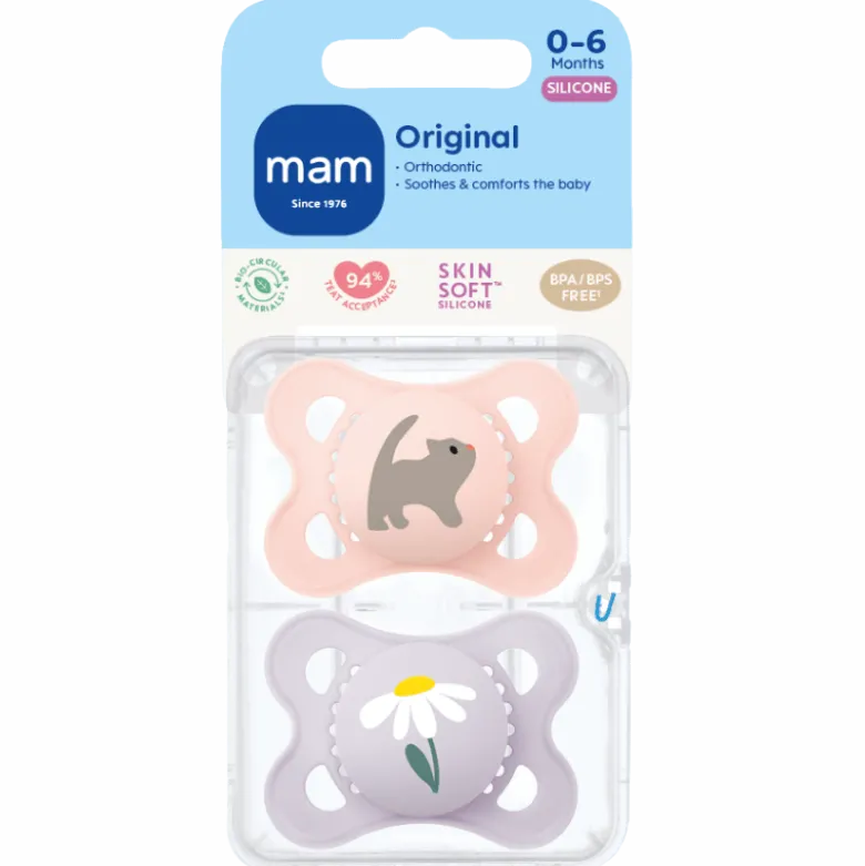 MAM Original Sut 0-6M Silk Pink (2 stk)