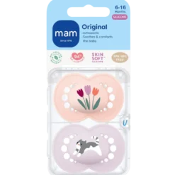 MAM Original Sut 6-16M Silk Pink (2 stk)