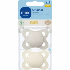MAM Original Sut Natural Rubber Neutral 0-6M Unprinted (2 stk)