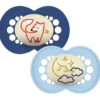 MAM Original Sut Night 6-16M Silicone Blue (2 stk)