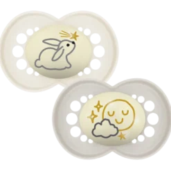 MAM Original Sut Night 6-16M Silicone Neutral (2 stk)