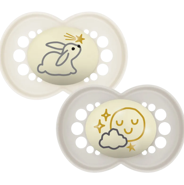 MAM Original Sut Night 6-16M Silicone Neutral (2 stk)