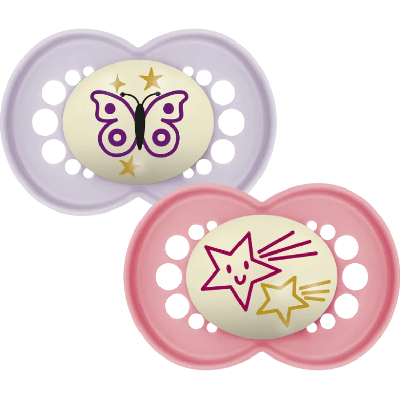 MAM Original Sut Night 16-36M Silk Pink (2 stk)