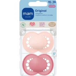 MAM Original Sut Pink 16-36M Unprinted (2 stk)