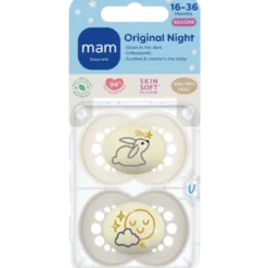 MAM Orig Night 16-36M Silk Neutral (2 stk)