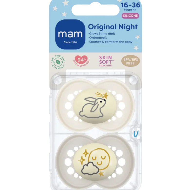 MAM Orig Night 16-36M Silk Neutral (2 stk)