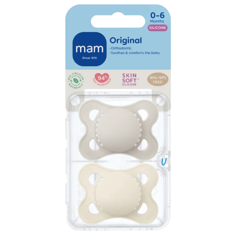 MAM Orig Silk 0-6M Neutral u. print (2 stk)
