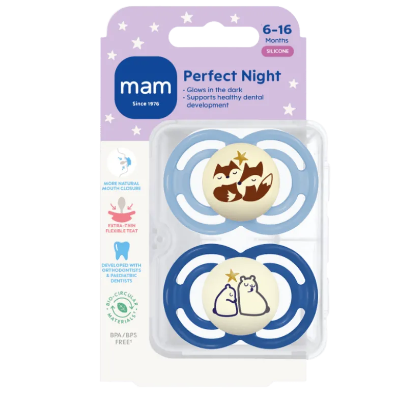 MAM Perfect Night Silk 6-16M Blue (2 stk)