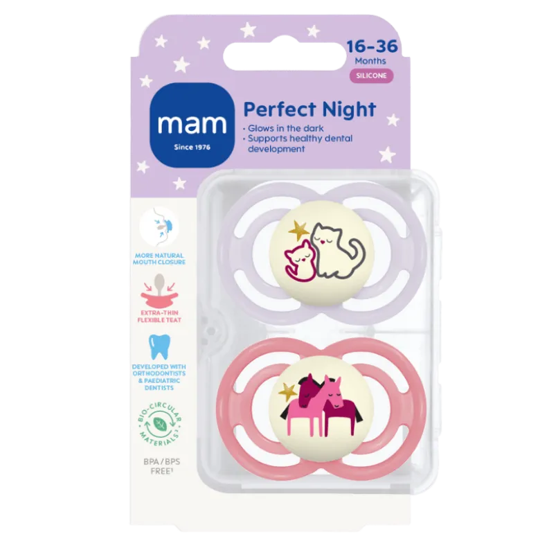 MAM Perfect Night Silk 16-36M Pink (2 stk)