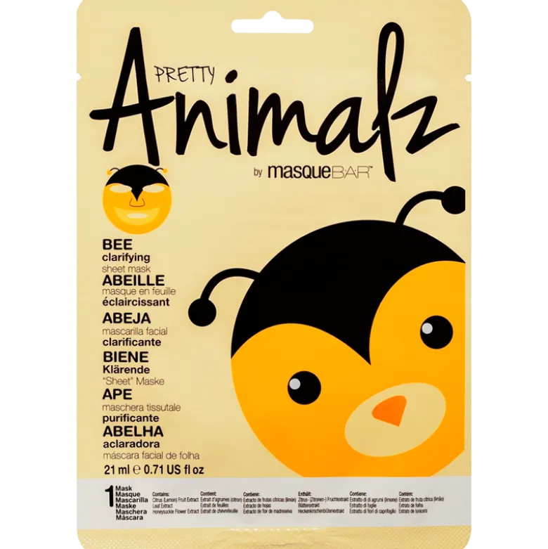 MasqueBar Animalz Bee Sheet Mask (1 stk)