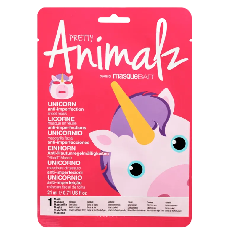 MasqueBar Animalz Unicorn Sheet Mask (1 stk)