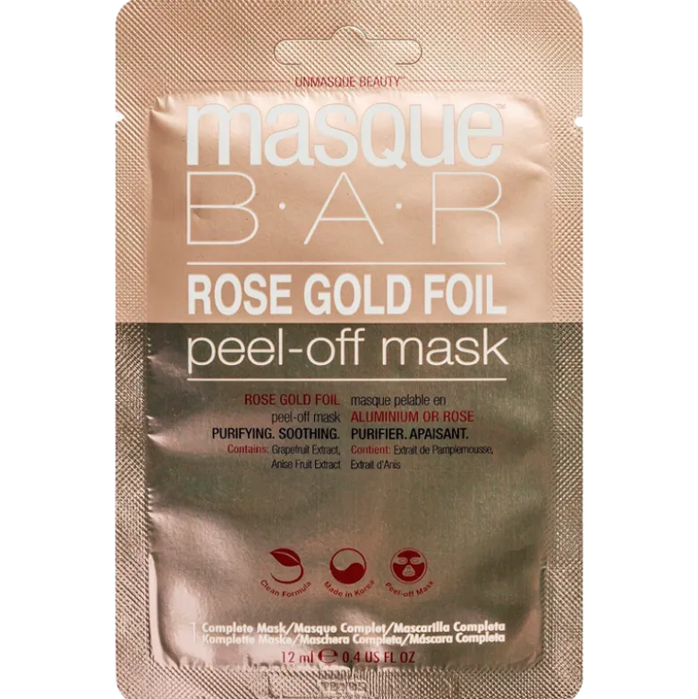 MasqueBar Foil Masque Rose Gold Peel-Off Mask (12 ml)
