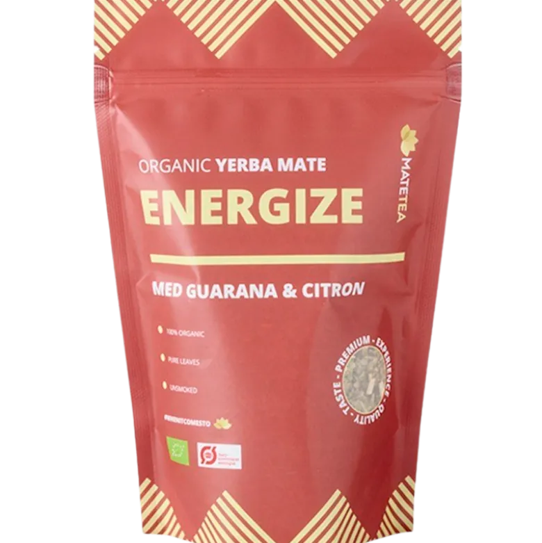 Matetea Yerba Mate Energize Guarana Og Citron Ø (180 g)