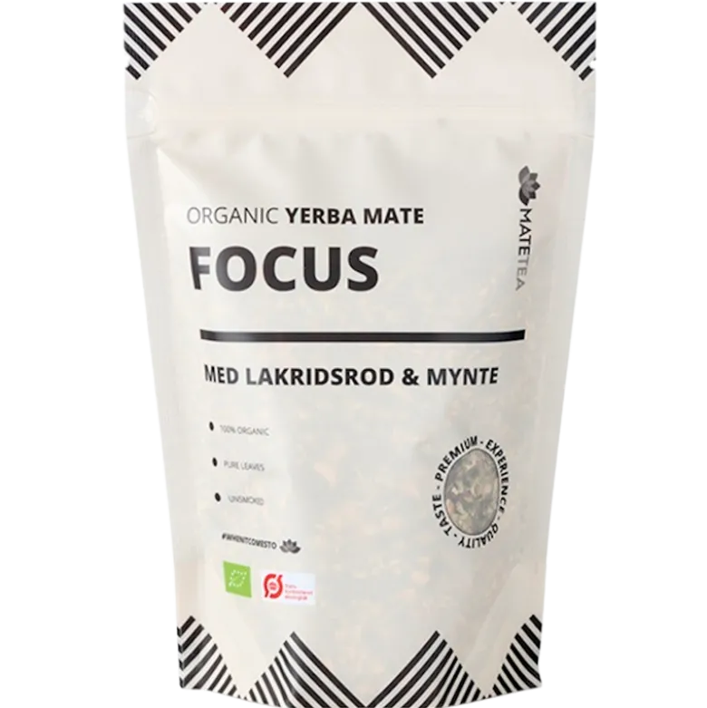 Matetea Yerba Mate Focus Lakridsrod Og Mynte Ø (180 g)