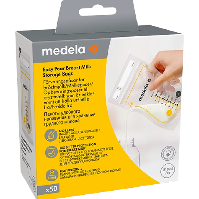 Medela Easy Pour Opbevaringsposer Til Brystmælk (50 stk)
