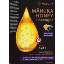 Melora Manuka Honey & Propolis Lozenges Blackcurrant (12 stk)