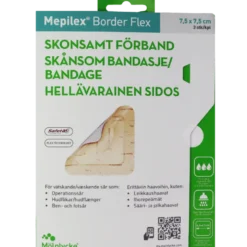 Mepilex Border Flex Fleksibel Skum M. Silikoneklæb 7,5 x 7,5 cm (3 stk)