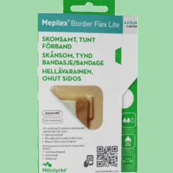 Mepilex Border Flex Lite Tynd Fleksibel Skum M. Silikoneklæb 4 x 5 cm (4 stk)