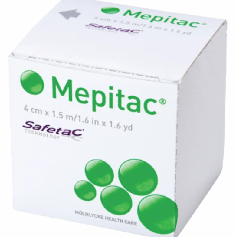 Mepitac Fikseringstape M. Silikoneklæb 4 cm x 1,5 m (1 stk)
