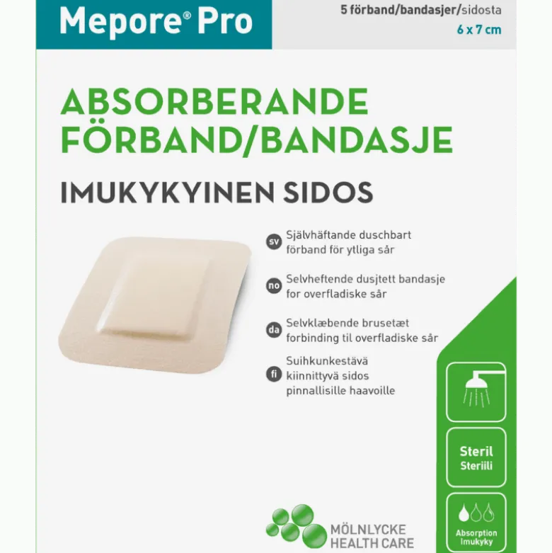 Mepore Pro Plaster Brusetæt 6 x 7 cm (5 stk)