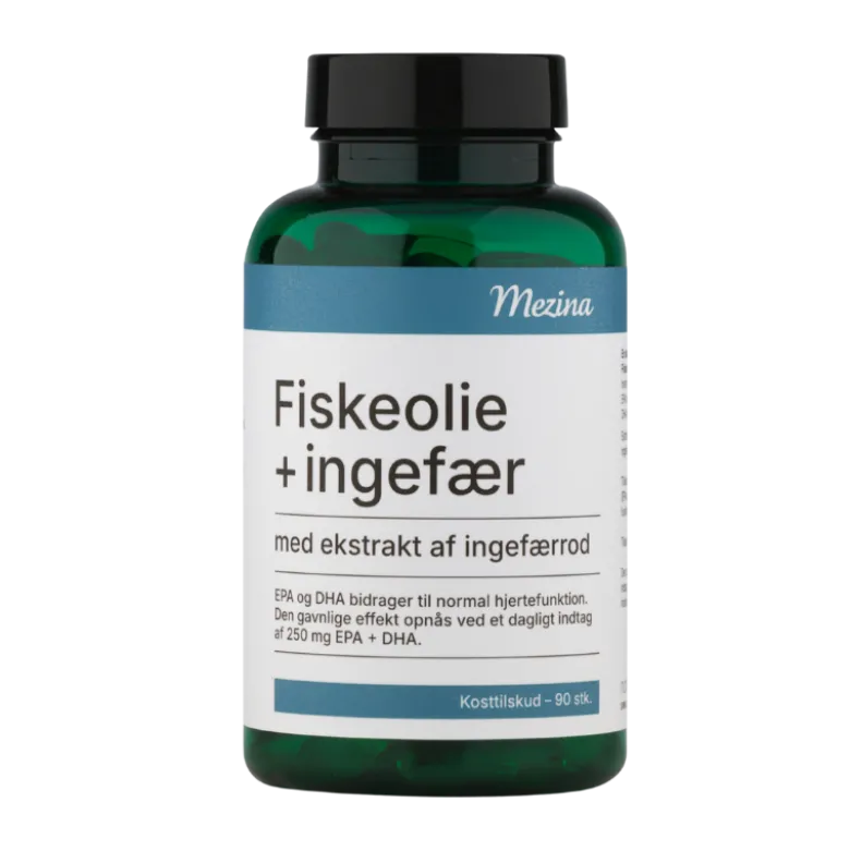 Mezina Fiskeolie M. Ekstrakt Af Ingefærrod (90 kaps)