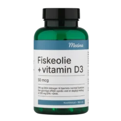 Mezina Fiskeolie M. Vitamin D3 50 mcg (160 kaps)