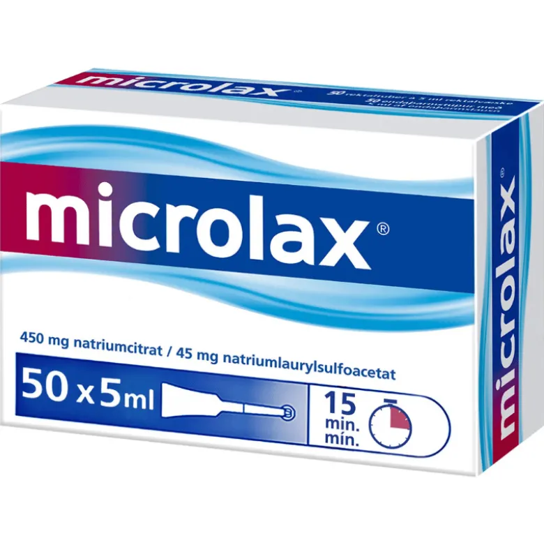 Microlax Rektalvæske 9+90 mg/ml (50 x 5 ml)