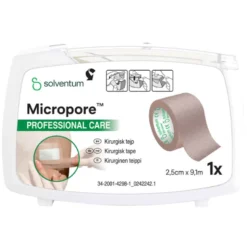 Micropore Kirurgisk Tape Lysebrun 2,5 cm x 9,1 m (1 stk)