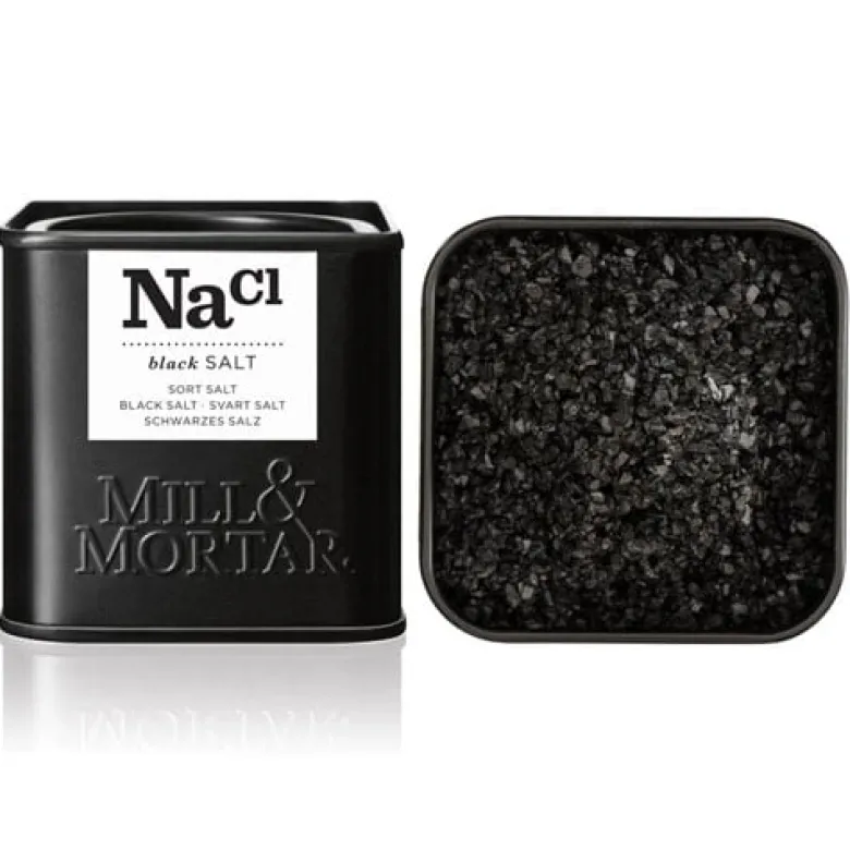 Mill og Mortar Sort Flagesalt I Dåse (80 gr)