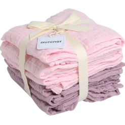 Mininor Økologisk Stofble Rosa/lilla (6 stk)