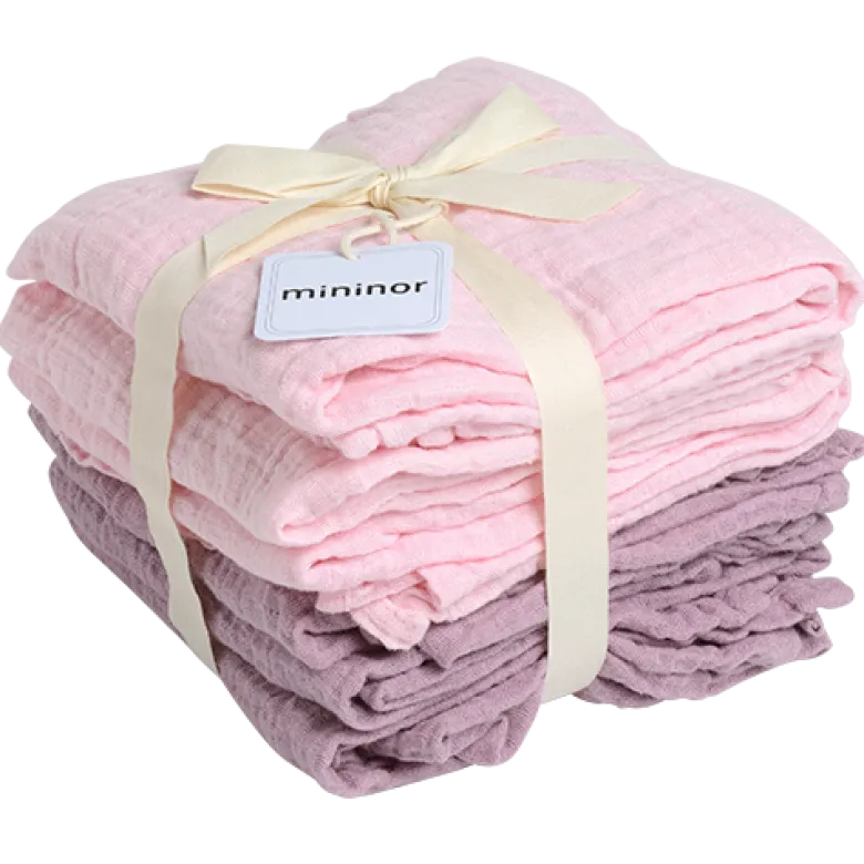 Mininor Økologisk Stofble Rosa/lilla (6 stk)