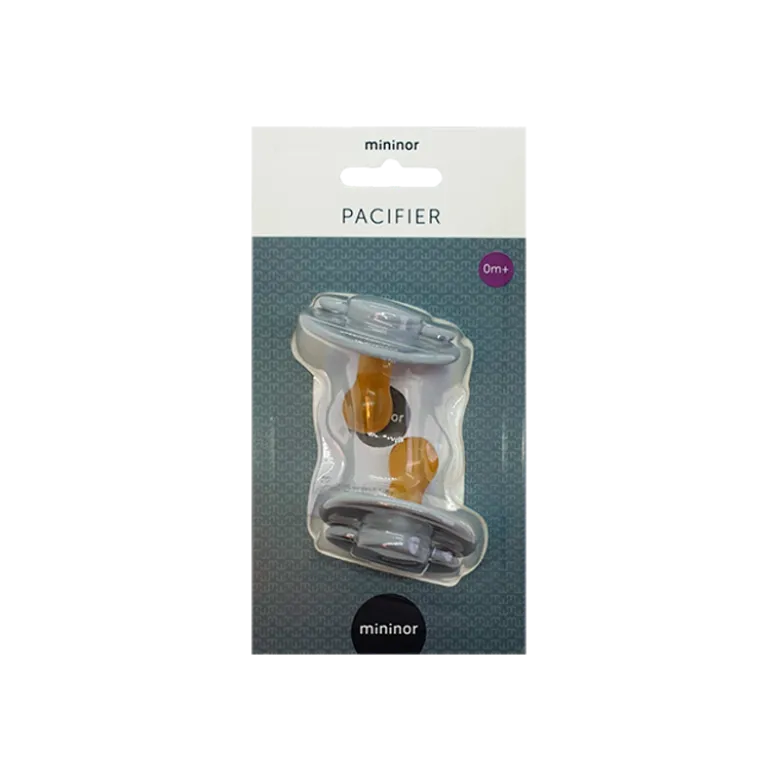 Mininor Latexsut 0+ Mdr Grå (2 stk)