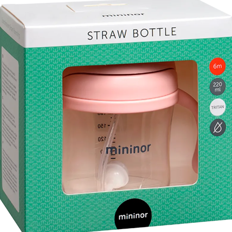 Mininor Sugerørskop Rosa (1 stk)