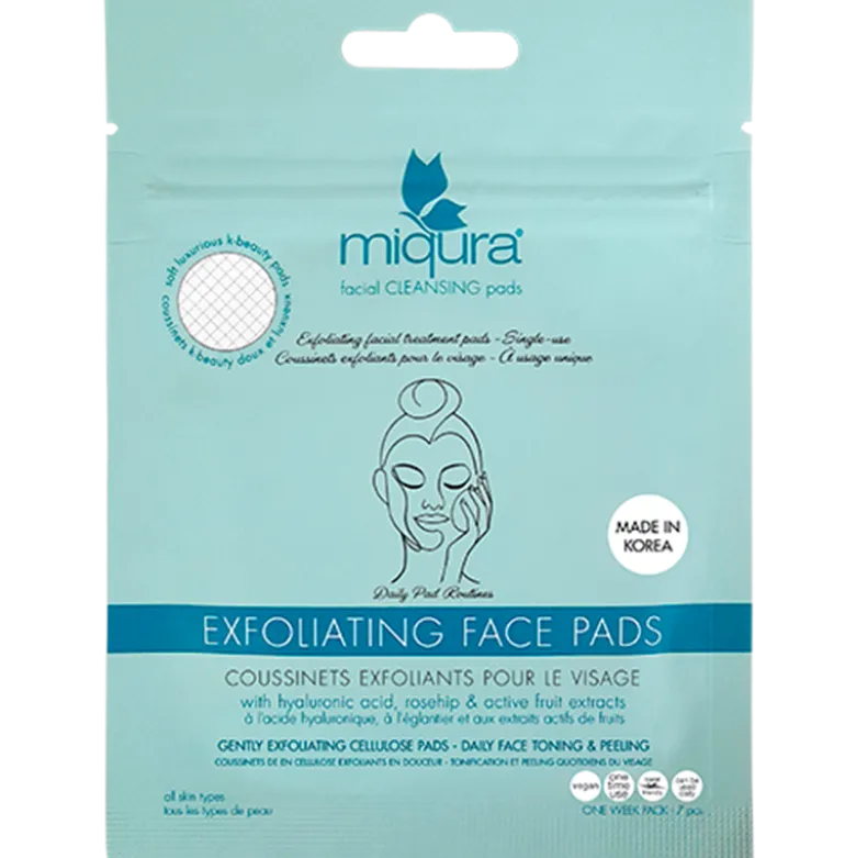 Miqura Care Exfoliating Face Pads (7 stk)