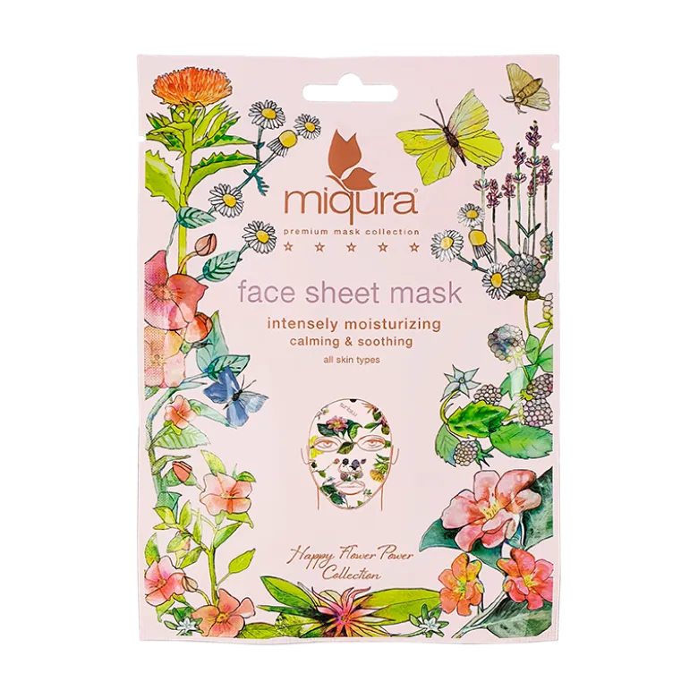 Miqura Flower Face Sheet Mask (1 stk)