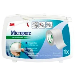 3M Micropore Kirurgisk Tape Hvid 2,5 cm x 9,1 m (1 stk)