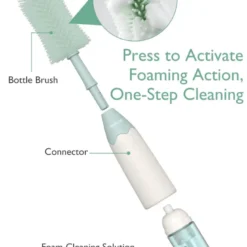 Momcozy Flaskebørste Kit Push-Press Design Grøn (1 sæt)