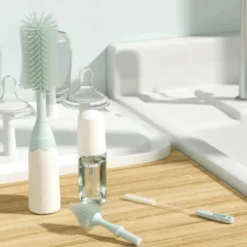 Momcozy Flaskebørste Kit Push-Press Design Grøn (1 sæt)