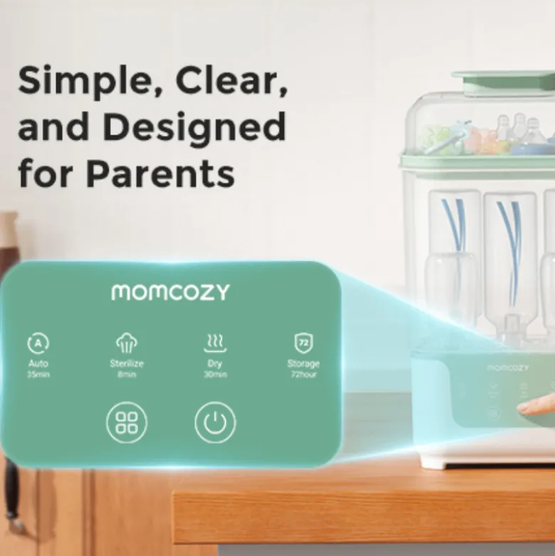 Momcozy 4-i-1 Flasketørrer & Sterilisator (1 stk)