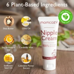 Momcozy 100% Naturlig Vegansk Lanolinfri Nipplecream (50 g)
