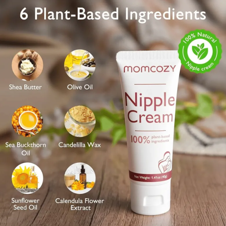 Momcozy 100% Naturlig Vegansk Lanolinfri Nipplecream (50 g)