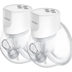 Momcozy S12 Pro Dobbelt Bærbar Brystpumpe Hvid (1 sæt)