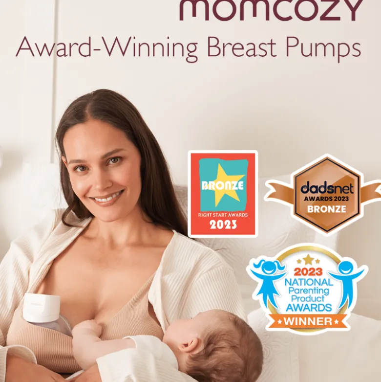 Momcozy S12 Pro Dobbelt Bærbar Brystpumpe Hvid (1 sæt)