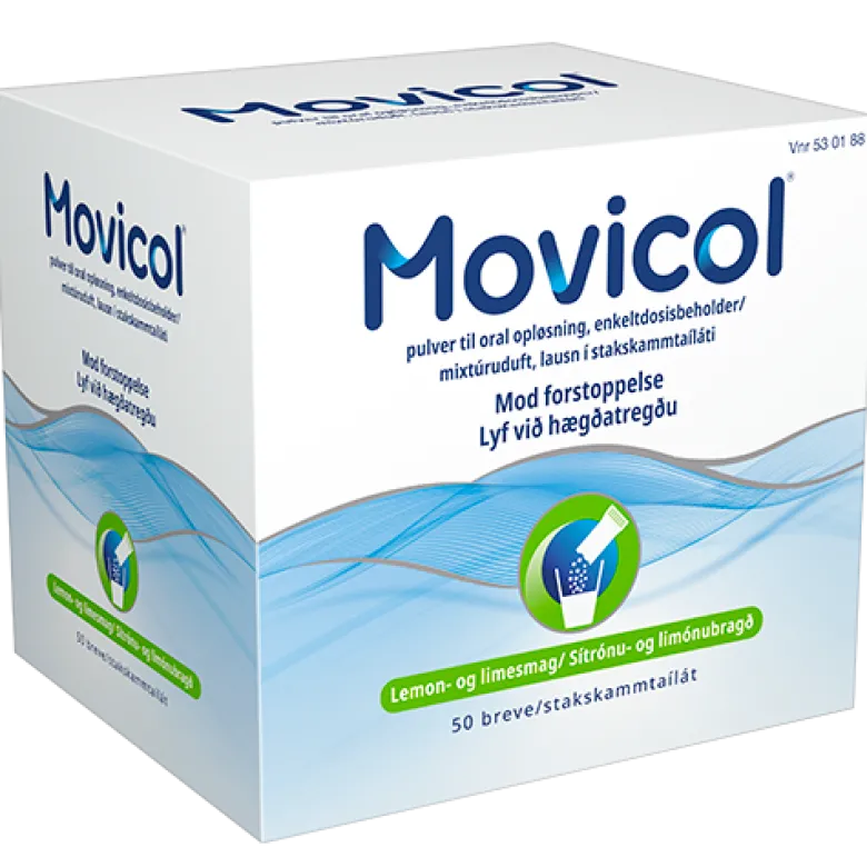 Movicol Pulver Oral Opløsning Lemon- & Limesmag (50 breve)