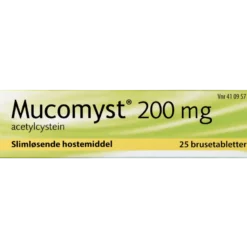 Mucomyst Brusetabletter 200 mg (25 stk)