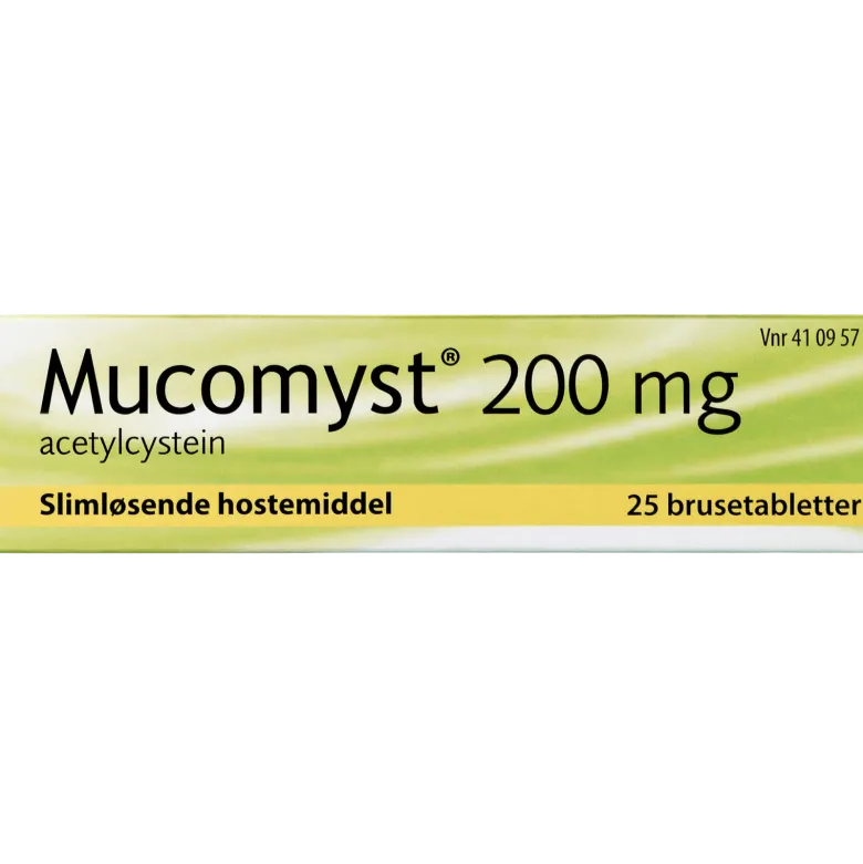 Mucomyst Brusetabletter 200 mg (25 stk)